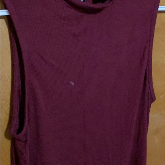 Maroon High Neck Tank - Picture 3 of 3